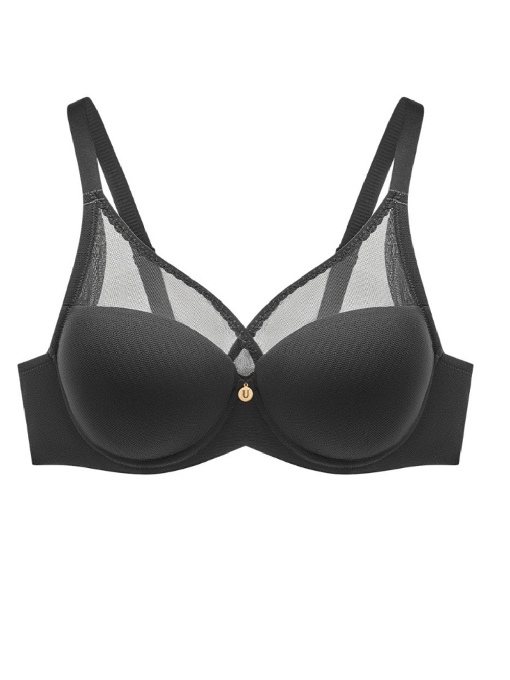 Understance Ivy Smooth FlexWire Full Coverage Bra black 38DDD 38F